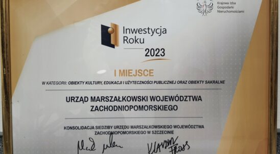 Siedziba Urzędu Marszałkowskiego z nagrodą w konkursie „Inwestycja Roku 2023”