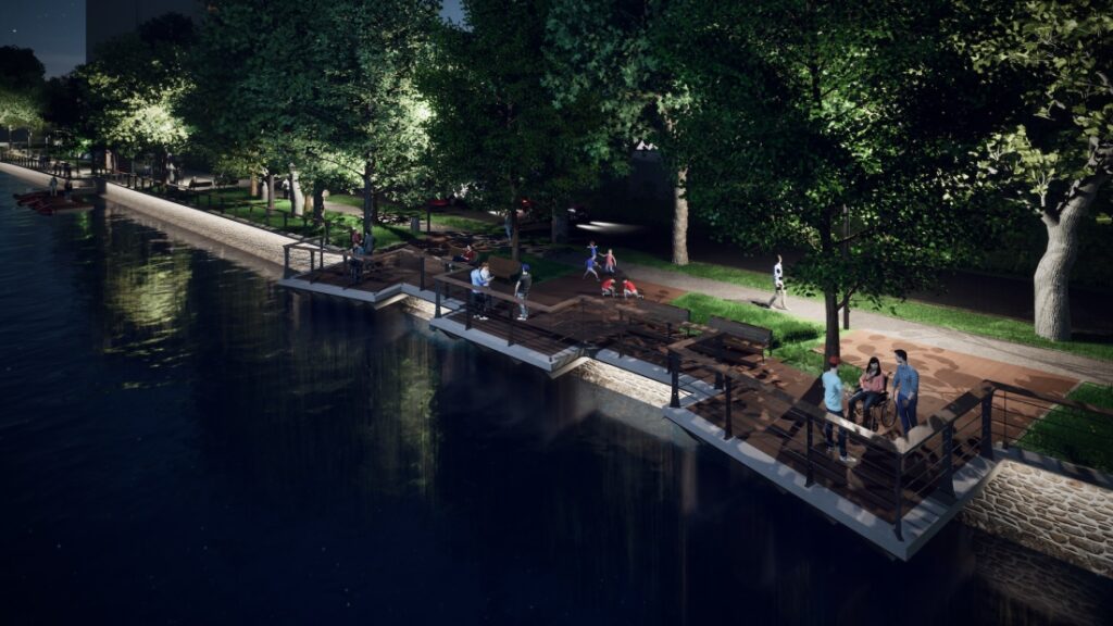 Wizualizacja projektu rewitalizacji terenów nad rzeką Parsętą w Kołobrzegu