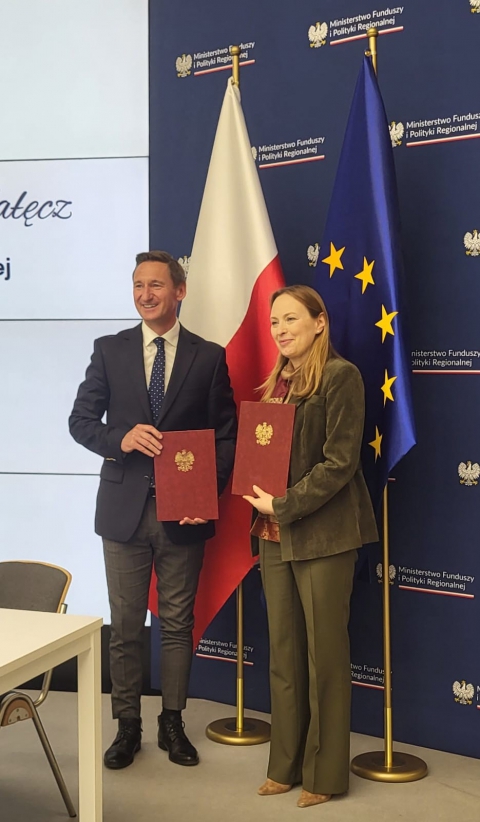 Minister Katarzyna Pełczyńska-Nałęcz oraz Marszałek Województwa Zachodniopomorskiego i Prezes Zarządu ZWRP Olgierd Geblewicz