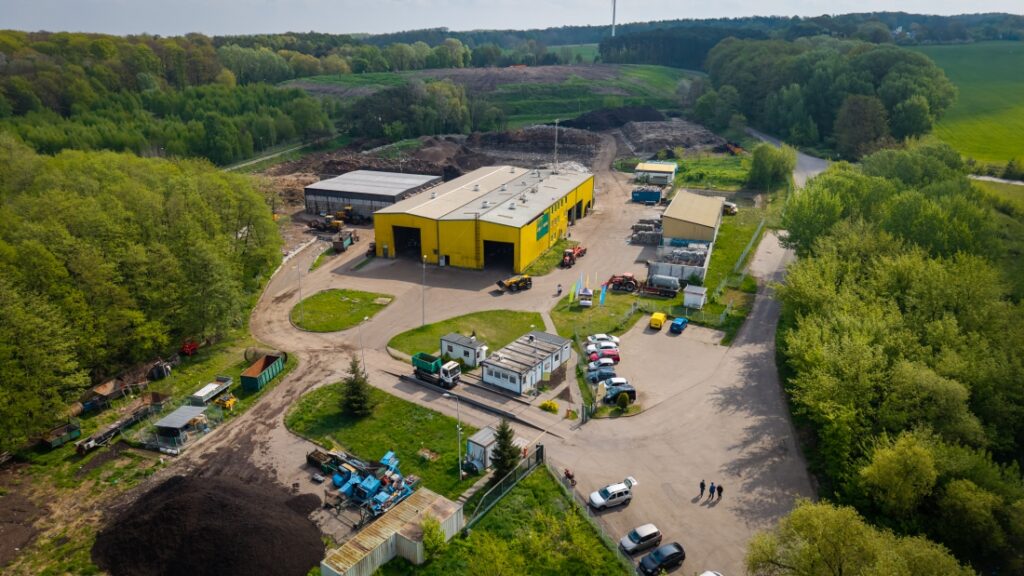 Zakład Odzysku i Składowania Odpadów Komunalnych w Leśnie Górnym, widok z lotu ptaka, 23 kwietnia 2025 r.
